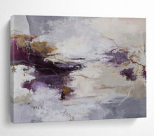 Load image into Gallery viewer, Purple Gray Gold Elegance Abstract Painting DKH516