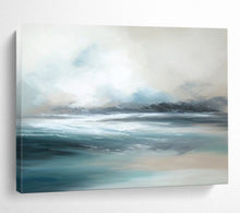 Load image into Gallery viewer, Hand - Painted Soft Coastal Abstract Acrylic Art for Serene Bedroom Retreat LargeART1638