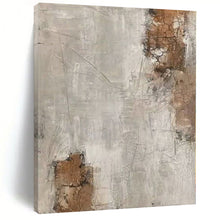 Load image into Gallery viewer, Hand - painted Oversized Gray - Brown Textured Abstract Acrylic Art for Rustic Living Rooms LargeART0105