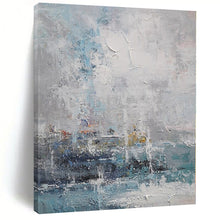 Load image into Gallery viewer, Impressionistic Coastal Scene Abstract Canvas Painting, Ideal for Beach House Bedroom & Relaxing Spa LargeART1108