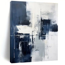 Load image into Gallery viewer, Blue - Gray Abstraction for Coastal Home & Serene Office LargeART0840
