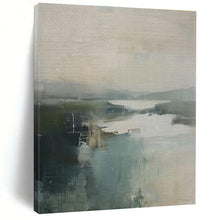 Load image into Gallery viewer, Large Misty Landscape Abstract - Ideal for Coastal Cottage & Serene Reading Nook LargeART0740