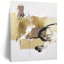 Load image into Gallery viewer, Large - Format Beige - Black Abstract Art for Industrial Loft & Creative Office LargeART0500