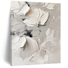 Load image into Gallery viewer, Oversized Textured White Floral Art for Elegant Bedroom & Chic Boutique LargeART0517