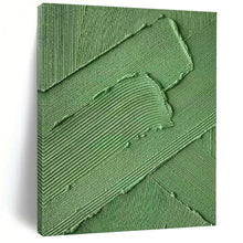 Load image into Gallery viewer, Large - Scale Hand - painted Textured Green Relief Acrylic Art for Nature - Themed Hallways LargeART0198