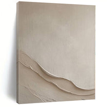 Load image into Gallery viewer, Beige Textured Wave Art, Nice for Minimalist Bedroom & Serene Yoga Studio LargeART1093