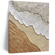 Load image into Gallery viewer, “Neutral Textured Layers” Abstract Painting on Canvas, Minimalist Wall Decor DKH1026