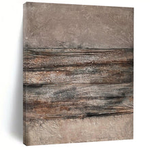 Load image into Gallery viewer, Brown - Gray Textured Abstract Art for Rustic Home Library & Industrial Art Gallery LargeART0968