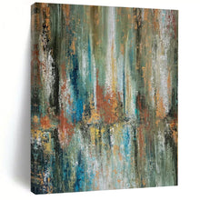 Load image into Gallery viewer, Hand - painted Large - sized Forest - Inspired Abstract Reflections Acrylic Art for Nature - Themed Living Rooms LargeART0049