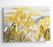 Load image into Gallery viewer, Golden Mountain Landscape - Traditional Living Room Art LargeART1556