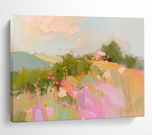 Load image into Gallery viewer, Pastel Landscape Abstract Painting for Country Cottage & Nature - Inspired Bedroom DKH208