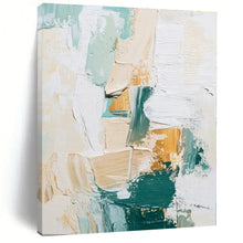 Load image into Gallery viewer, Pastel & Gold Abstract Canvas Painting, Ideal for Scandinavian - Style Bedroom & Light - Filled Café LargeART1282