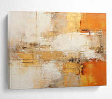 Load image into Gallery viewer, Warm Orange and Beige Abstract Layers Abstract acrylic painting DLZ096