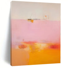 Load image into Gallery viewer, Soft Pink - Orange Horizon Abstract Canvas Painting, Perfect for Romantic Bedroom & Calming Lounge LargeART1175