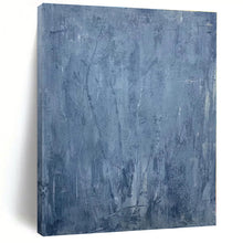 Load image into Gallery viewer, Blue Gray Abstract Canvas Painting, Perfect for Calming Bedroom & Minimalist Library LargeART1323