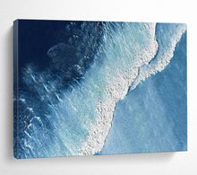 Load image into Gallery viewer, “Aerial Ocean Waves” - Realistic - Inspired Abstract Acrylic, Suits Coastal Living Room and Nautical Gallery DLZ256