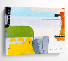 Load image into Gallery viewer, Pastel - Hued Geometric Abstract Painting on Canvas DKH545