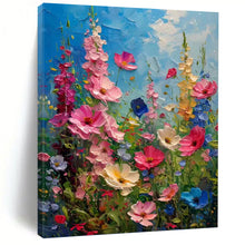 Load image into Gallery viewer, “Impasto Wildflower Field” - Textured Landscape Art on Canvas DKH1594