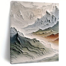 Load image into Gallery viewer, “Textured Mountain Landscape in Grays” Abstract Nature - Inspired Painting on Canvas, Dramatic Decor DKH981