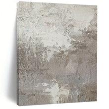 Load image into Gallery viewer, “Grey Textured Concrete - like Art” - Rustic Abstract Art on Canvas DKH1500