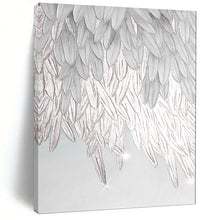 Load image into Gallery viewer, Silver Angel Wings Abstract Art, Perfect for Serene Bedroom & Spiritual Meditation Room LargeART2019