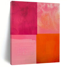 Load image into Gallery viewer, Pink & Orange Color Block Abstract, Ideal for Vibrant Bedroom & Creative Studio LargeART1479