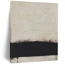 Load image into Gallery viewer, “Minimalist Black and White” - Monochromatic Abstract Art on Canvas DKH1419
