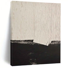 Load image into Gallery viewer, “Black & White Textured Minimalism” - Modern Abstract Art on Canvas DKH1503