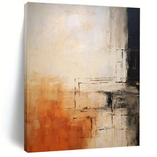 Load image into Gallery viewer, Warm - Toned Abstract with Black Lines, Perfect for Industrial - Chic Loft & Cozy Reading Nook LargeART1335