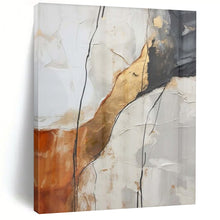 Load image into Gallery viewer, Textured Earth - Tone Abstract Acrylic Art, Suited for Rustic Home & Art Gallery LargeART1046