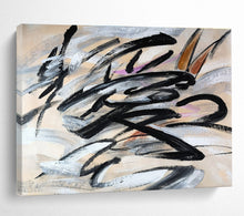 Load image into Gallery viewer, Black and White Expressive Abstract Painting for Modern Studio & Edgy Lounge DKH289