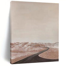 Load image into Gallery viewer, Desert Road Under Pale Sky Acrylic Art - Suited for Adventure - themed Study & Southwest - style Living Room LargeART0665