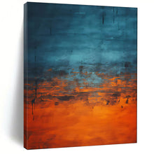 Load image into Gallery viewer, Blue & Orange Abstract Gradient Art, Perfect for Contemporary Living Room & Creative Studio LargeART1944