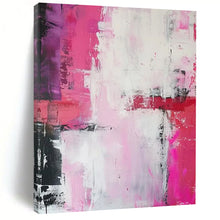 Load image into Gallery viewer, “Pink and White Abstract Splash” – Vibrant Abstract with Bold Pink and White DTP114
