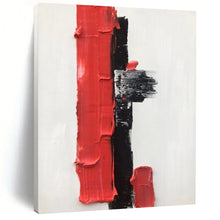 Load image into Gallery viewer, “Color Block Energy” – Thick red, black, and gray blocks, vertical and horizontal forms DTP390