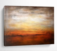 Load image into Gallery viewer, Warm - Toned Sunset Abstract Painting On Canvas DKH343