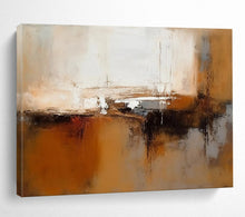 Load image into Gallery viewer, Soft Brown & White Abstract - Serene Living Room Art LargeART1506