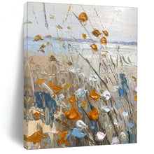Load image into Gallery viewer, Textured Wildflower Seascape Painting, Ideal for Coastal Cottage Bedroom & Nature - Lover’s Study LargeART1839