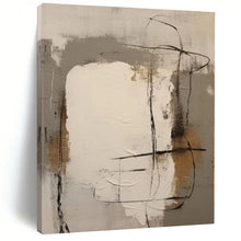 Load image into Gallery viewer, Gray - White Abstract with Lines Acrylic Art - Great for Art Studio & Contemporary Home Decor LargeART0541