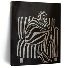 Load image into Gallery viewer, Black - White Abstract Emotional Art, Perfect for Thought - Provoking Study & Introspective Lounge LargeART2044