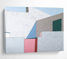 Load image into Gallery viewer, Minimalist Abstract Painting on Canvas: Soft - Toned Architectural Forms DKH572
