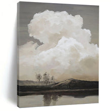 Load image into Gallery viewer, “Monochromatic Cloudscape” - Moody Nature Art on Canvas DKH1439