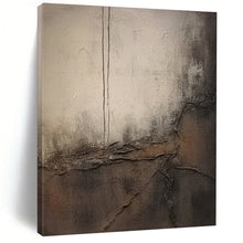 Load image into Gallery viewer, “Concrete Tales” – Textured gray, brown with cracked surfaces DTP355
