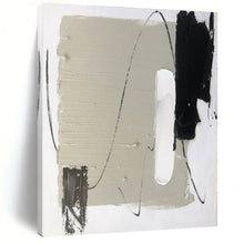 Load image into Gallery viewer, Large - Scale Gray - Black - White Abstract Art for Contemporary Entryway & Art - Forward Café LargeART0502