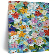 Load image into Gallery viewer, “Colorful 3D Flower Field” - Impasto Floral Art on Canvas DKH1551