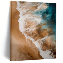 Load image into Gallery viewer, Large Aerial Beach View Art - Ideal for Modern Beach House & Travel - Themed Gallery LargeART0766