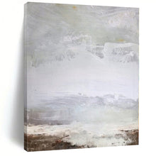 Load image into Gallery viewer, Light Gray Abstract Landscape Canvas Painting, Perfect for Coastal Home Office & Serene Nursery LargeART1149