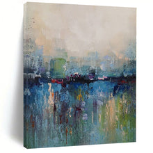 Load image into Gallery viewer, Colorful Abstract River Scene Abstract Canvas Painting, Perfect for Vibrant Home Office & Art - Loving Living Room LargeART1120