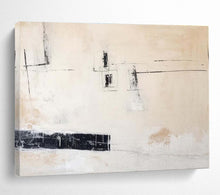 Load image into Gallery viewer, Minimalist Black - and - Beige Abstract Painting for Industrial Loft & Contemporary Gallery DKH096