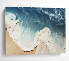 Load image into Gallery viewer, Aerial Beach Waves - Coastal Chic Living Room Art LargeART1549